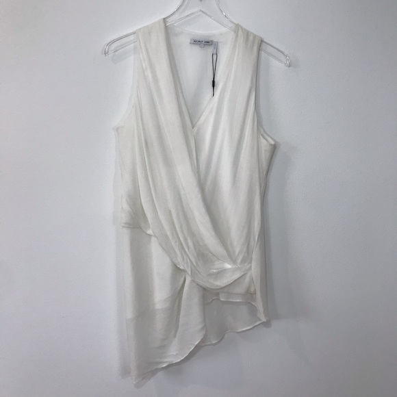 NWT Helmut Lang Soft Drape Overlap Top size L - Picture 2 of 8